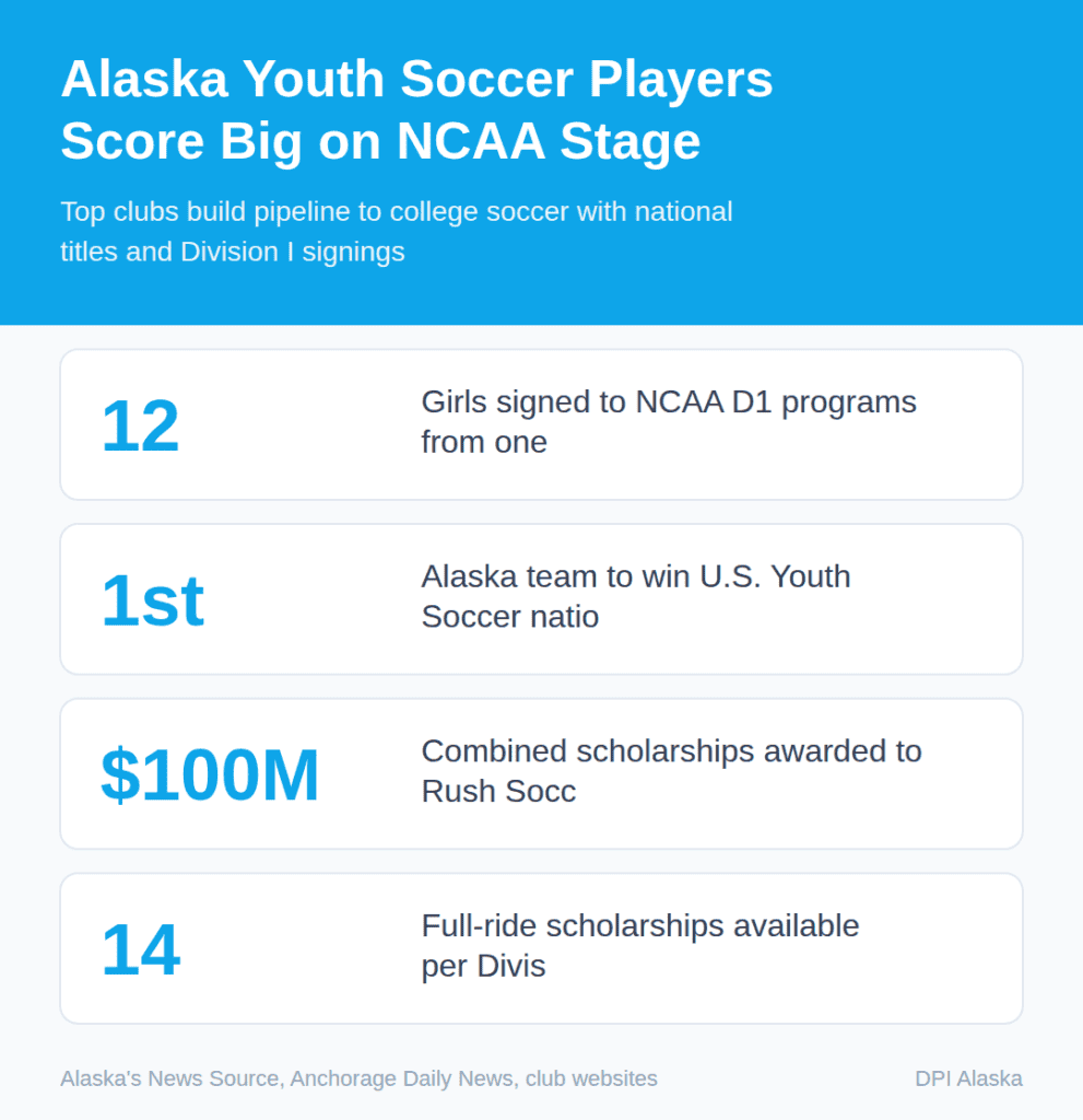Alaska Youth Soccer Players Score Big on NCAA Stage