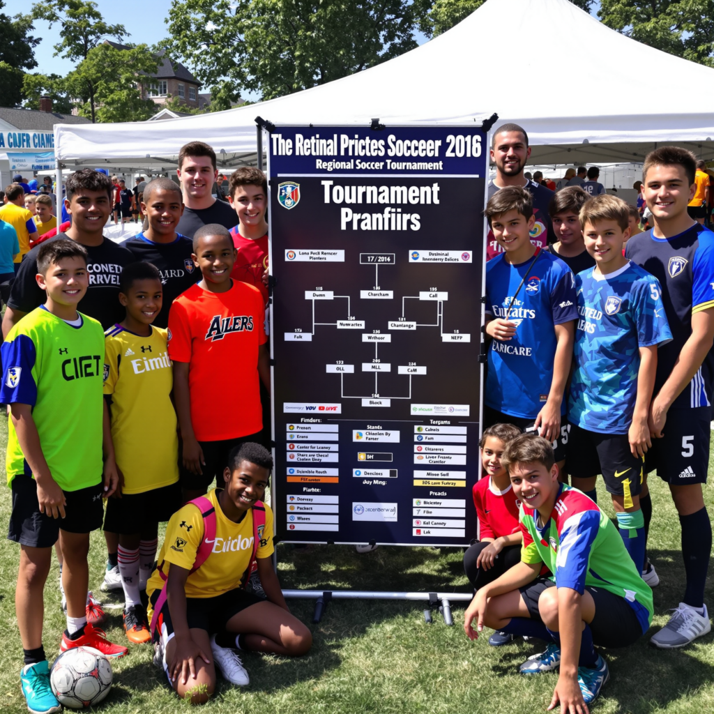 Youth soccer players at a regional tournament