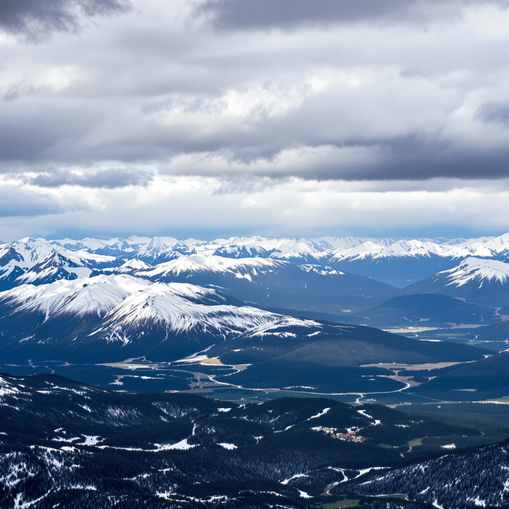Alaska wilderness landscape with mountains and valleys